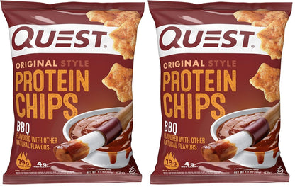 Quest Nutrition BBQ Protein Chips,19G Protein,4G Net Carb,Gluten Free,1.1 Oz,(Pack of 24)