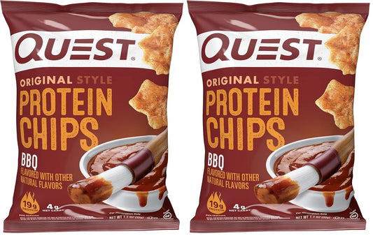 Quest Nutrition BBQ Protein Chips,19G Protein,4G Net Carb,Gluten Free,1.1 Oz,(Pack of 24)