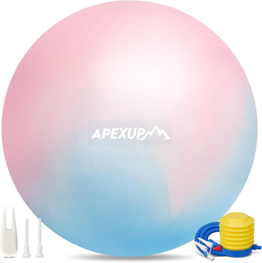 Yoga Ball, 660 Lbs Anti-Burst Exercise Ball with Pump, 5 Sizes | Anti-Burst, Anti-Slip, Strengthens Core, Improves Balance & Posture, Boosts Flexibility & Stability