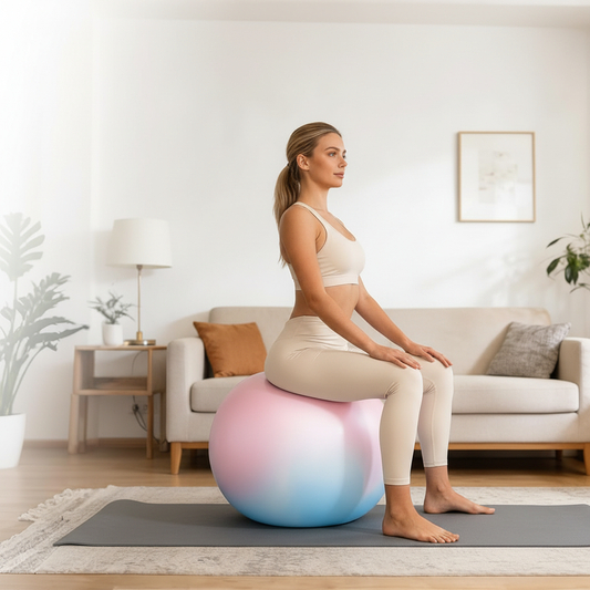Yoga Ball Pink Blue Gradient
